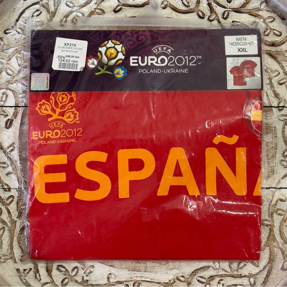 RARE Euro 2012 Poland-Ukraine Team Spain T-Shirt Football Soccer Men’s XXL